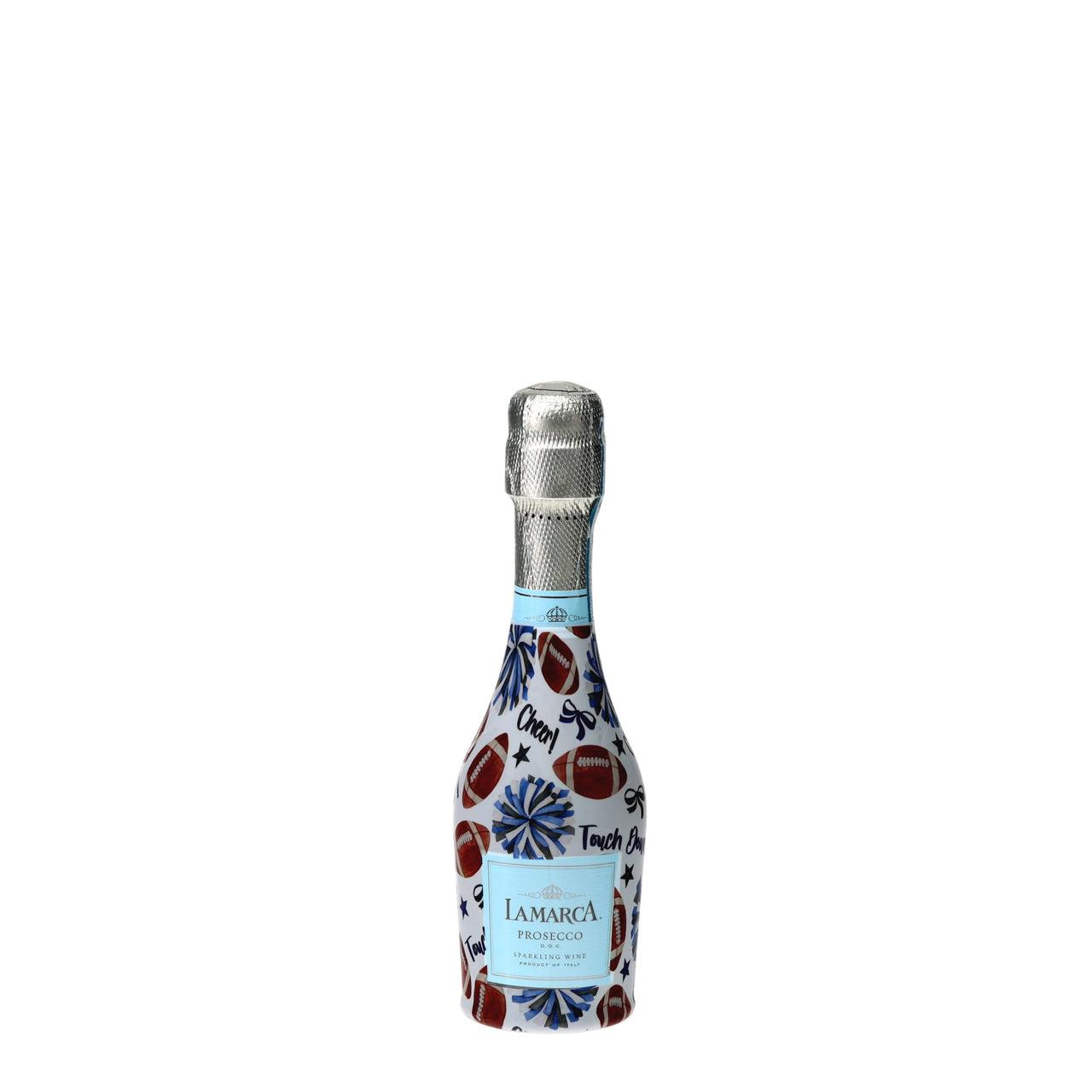 Beau Bottles Royal Blue and White Game Day - MINI Prosecco Collection - Set of 6 (Wraps Only)