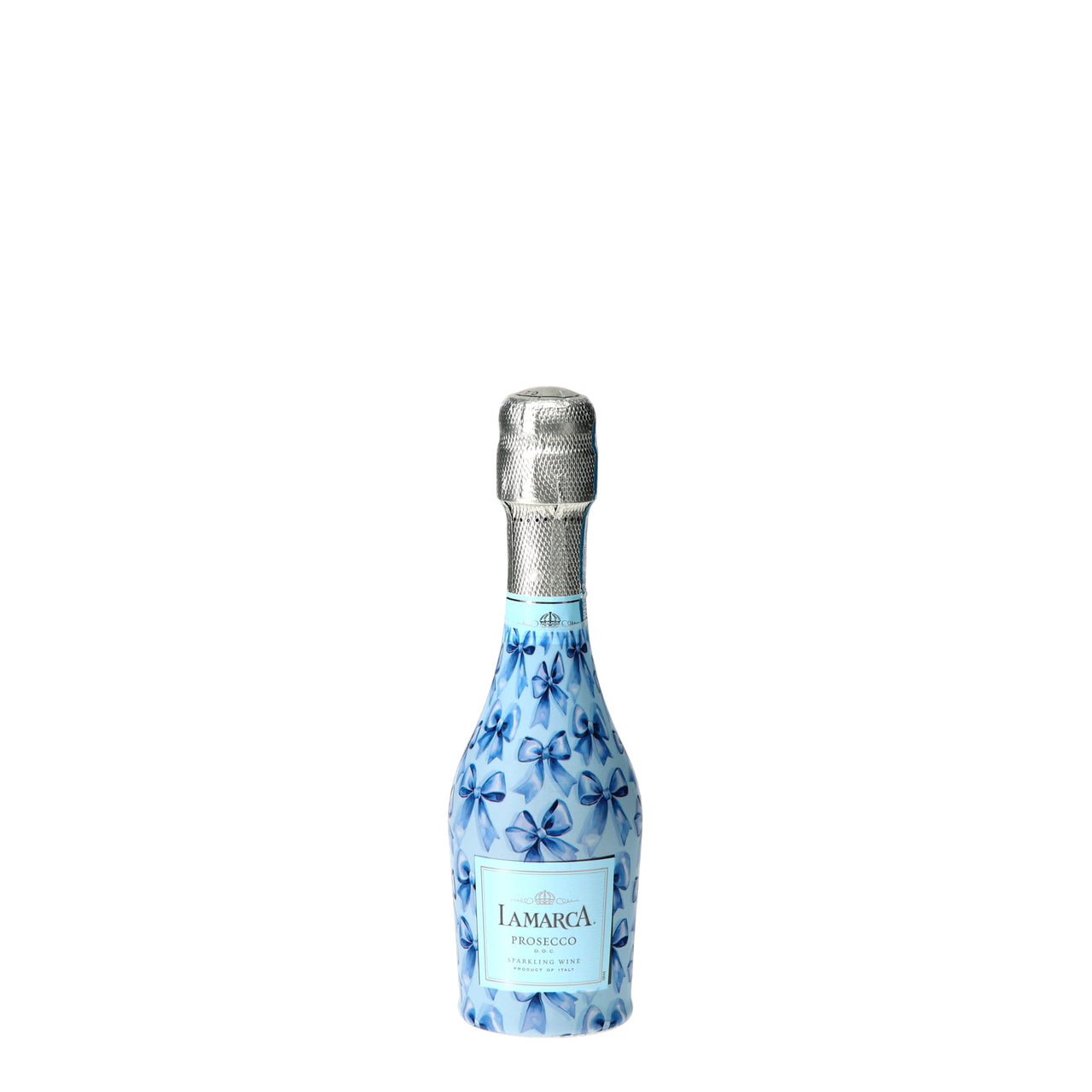 Beau Bottles Blue Satin Bows -MINI Prosecco Collection - Set of 6 (Wraps Only)