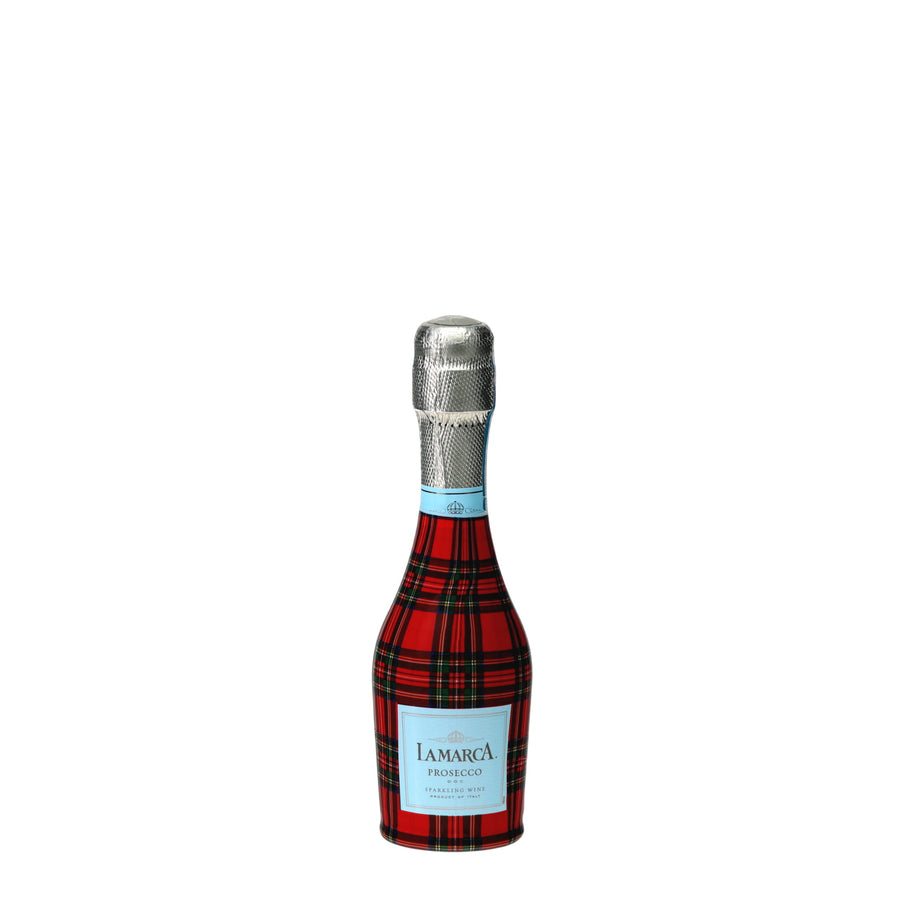 Red & Green Christmas Tartan Mini Prosecco Wraps (Set of 3)
