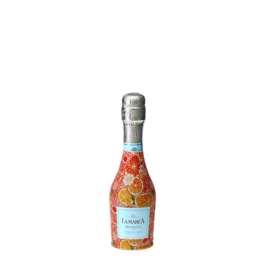 Preppy Watercolor Oranges Mini Prosecco Wraps (Set of 3) — 360 view