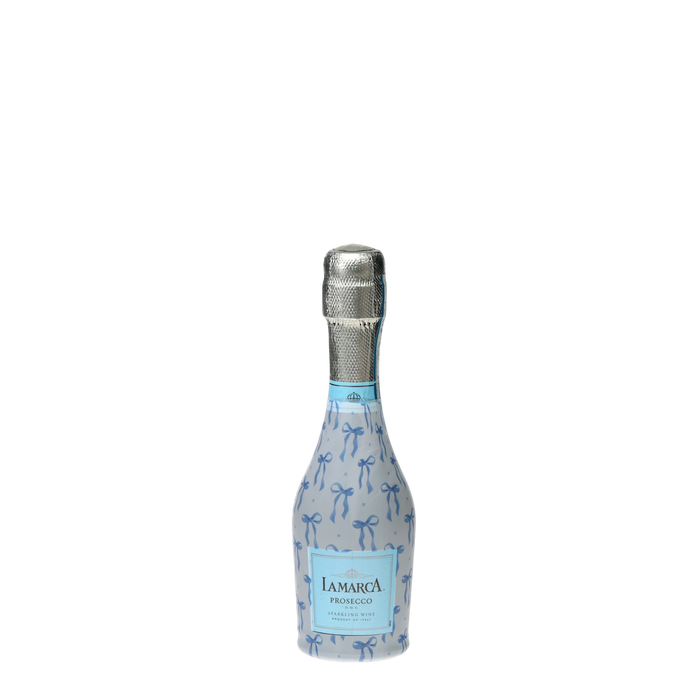 Blue Bows Mini Prosecco Wraps (6-Pack) — 360 view