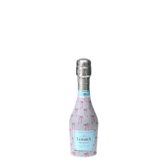Pink Bows Mini Prosecco Wraps (6-Pack) — 360 view