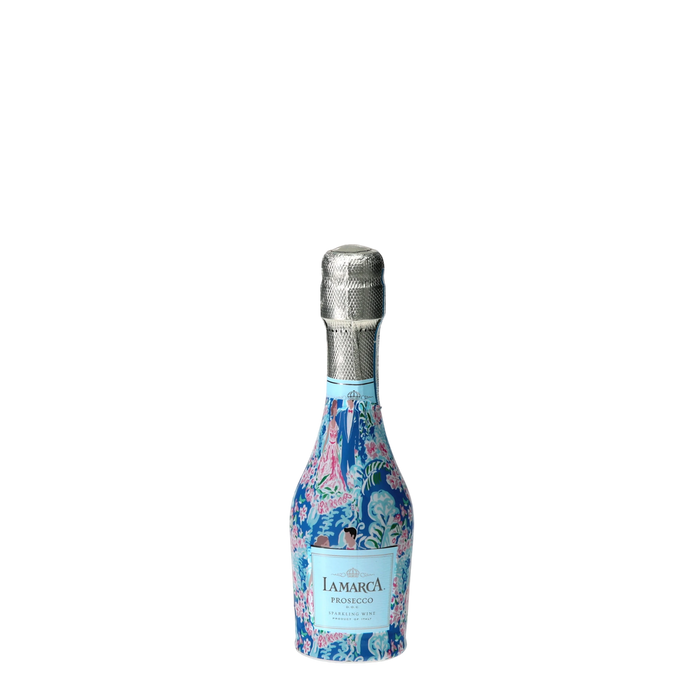 Preppy Bride & Groom Mini Prosecco Wraps (6-Pack) — 360 view