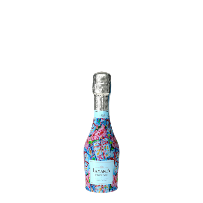 Happy Birthday Brushed Presents Mini Prosecco Wraps (6-Pack) — 360 view