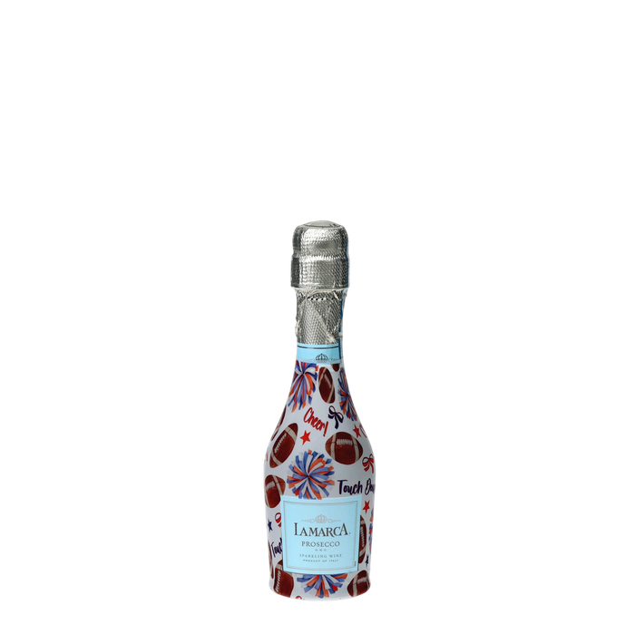 Blue & Orange Game Day Mini Prosecco Wraps (6-Pack) — 360 view