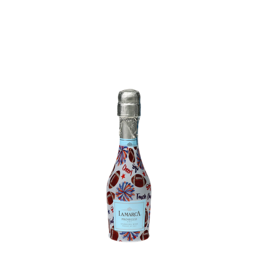 Beau Bottles Blue and Orange Game Day - MINI Prosecco Collection -Set of 6 (Wraps Only) — 360 view