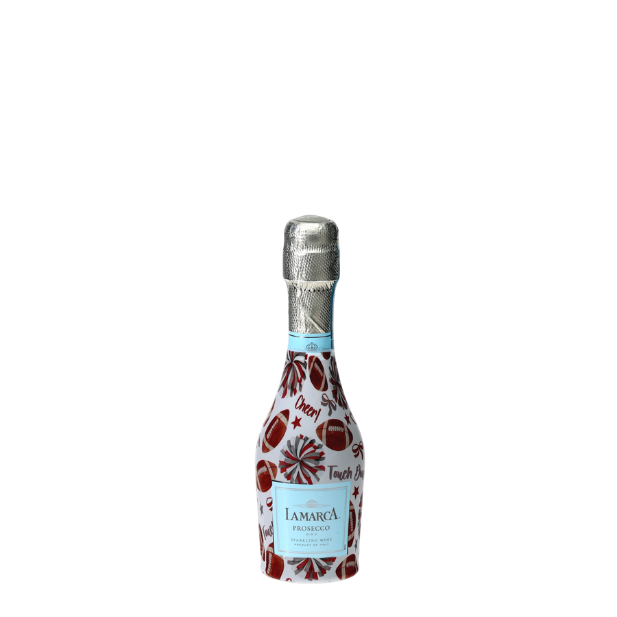 Beau Bottles Crimson and Grey Game Day - MINI Prosecco Collection - Set of 6 (Wraps Only) — 360 view