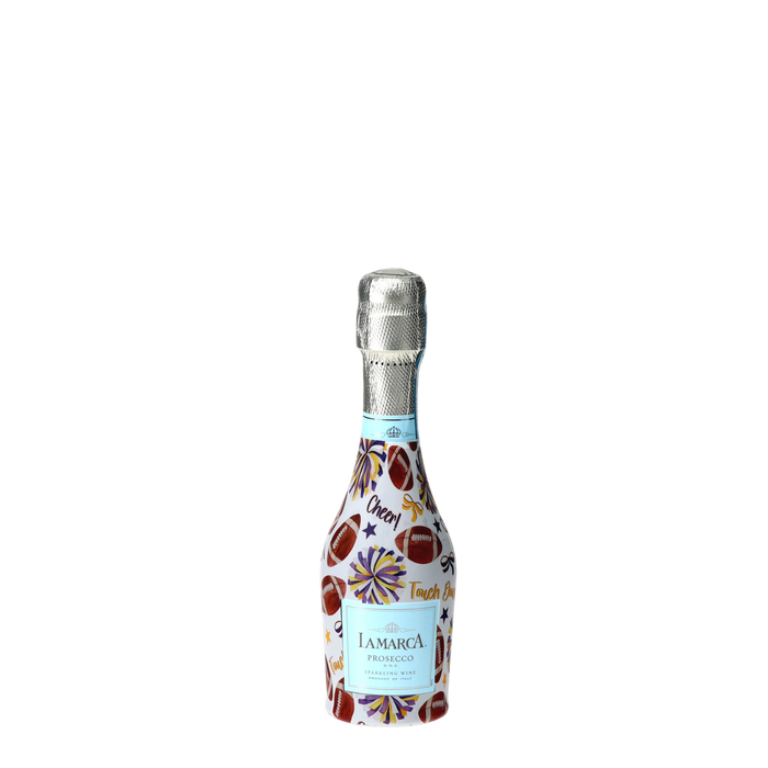 Purple & Yellow Game Day Mini Prosecco Wraps (6-Pack) — 360 view