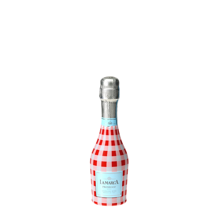 Red & White Gingham Mini Prosecco Wraps (6-Pack) — 360 view