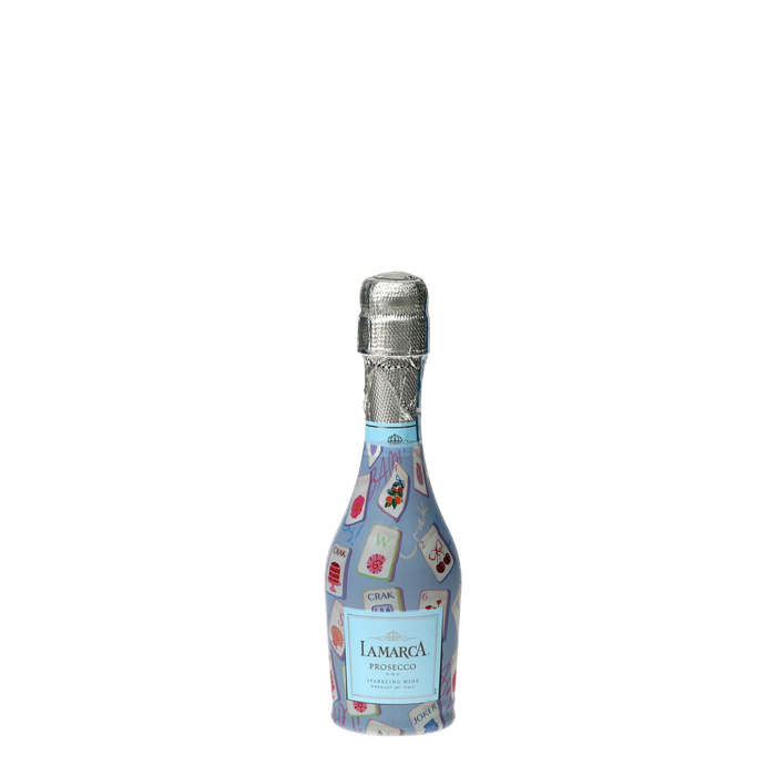 Pastel Blue Mahjong Mini Prosecco Wraps (6-Pack) — 360 view