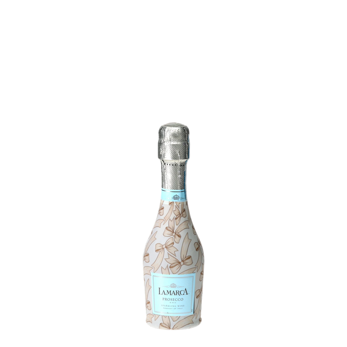 Beige Bows Mini Prosecco Wraps (6-Pack) — 360 view