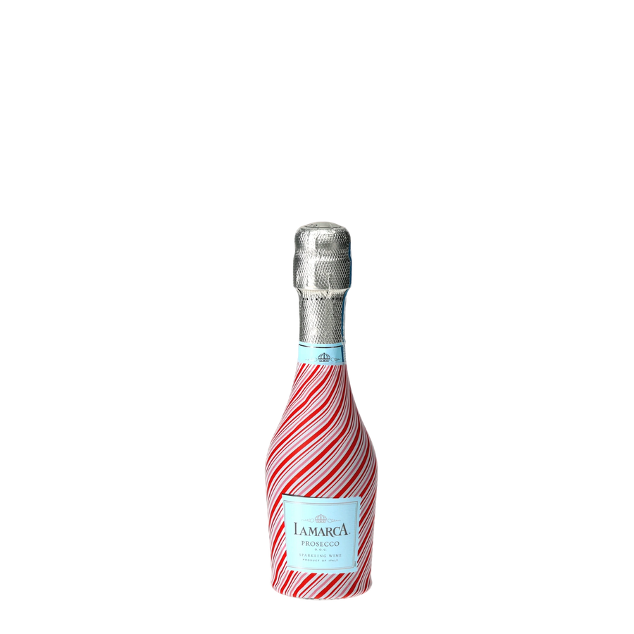Beau Bottles Red and White Stripes - MINI Prosecco Collection - Set of 6 (Wraps Only) — 360 view
