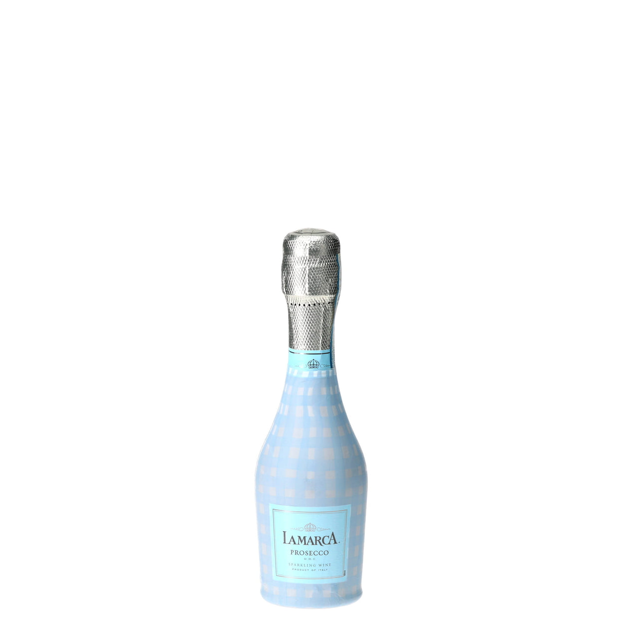 Beau Bottles Powder Blue Picnic Gingham - MINI Prosecco Collection - Set of 6 (Wraps Only)