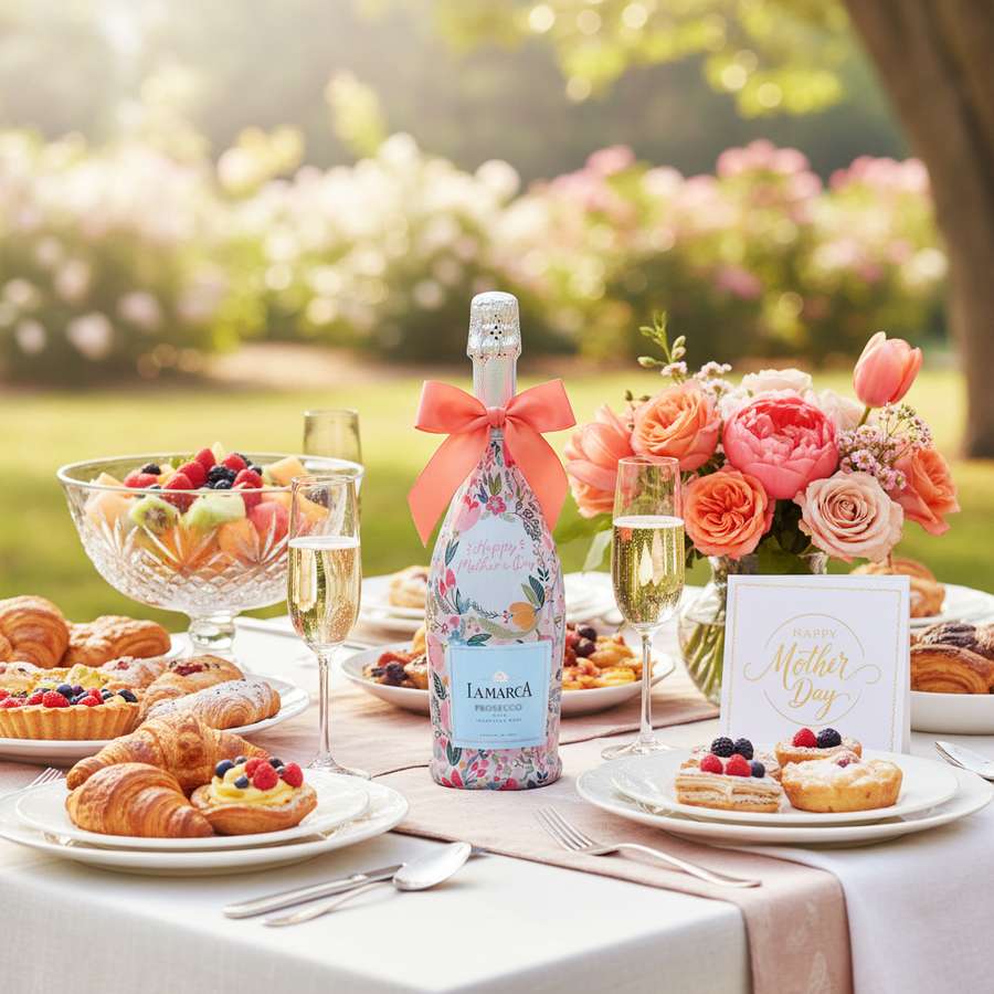 Mother's Day Meadows Bottle Wrap on La Marca Prosecco