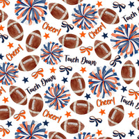 Thumbnail for Navy and Orange Game Day Bottle Wrap on Champagne Bottle