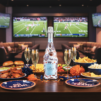 Thumbnail for Beau Bottles Navy and Orange Game Day - Prosecco Collection