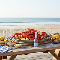 Thumbnail for New England Lobster Party Mini Bottle Wrap Set on Mini La Marca Prosecco