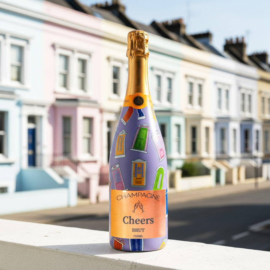 Notting Hill Doors Champagne Bottle Wrap