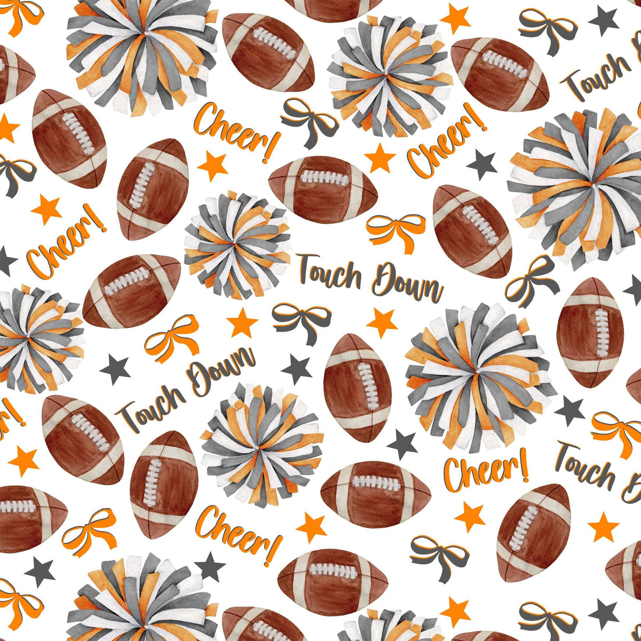 Orange and Grey Game Day Bottle Wrap on Champagne Bottle