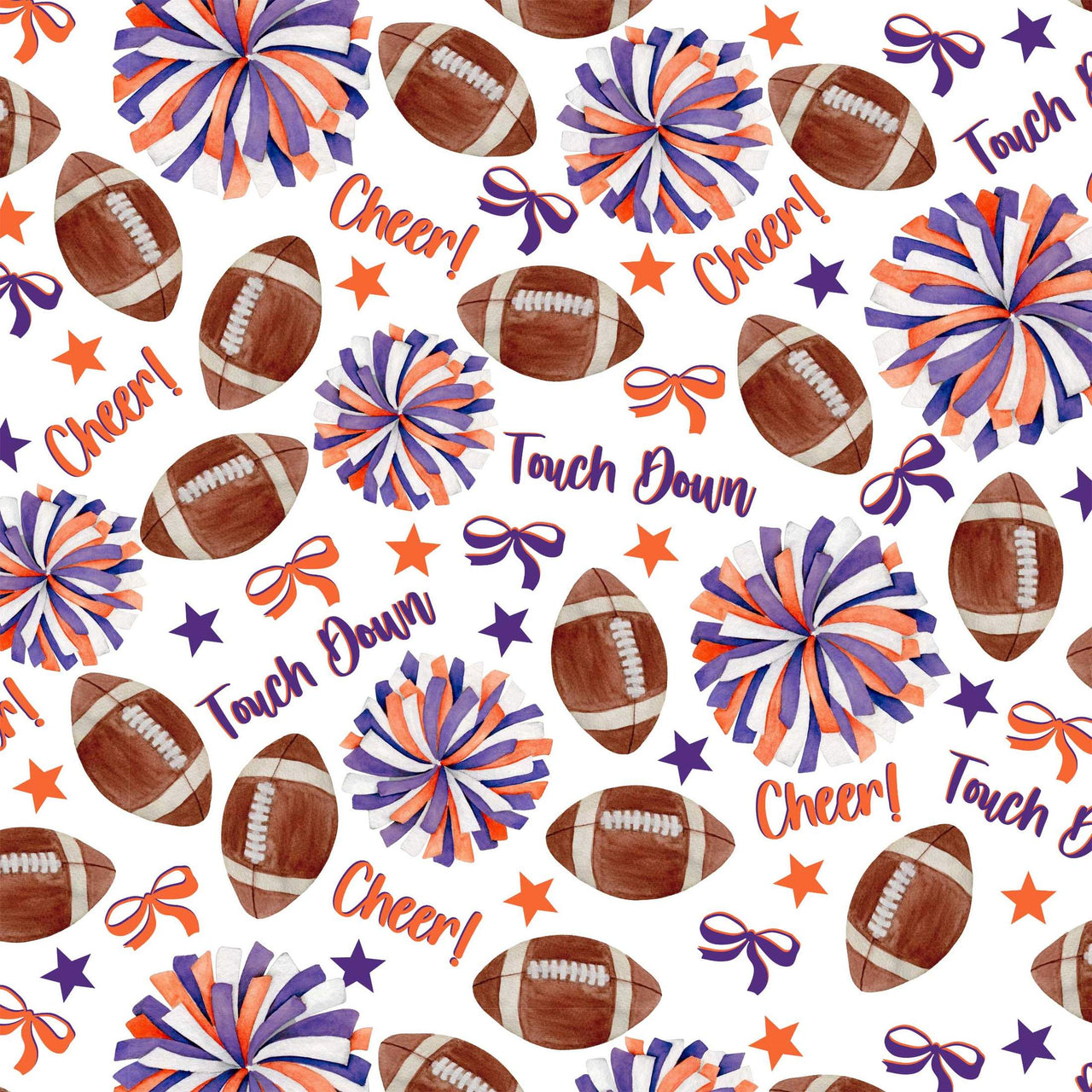 Orange and Purple Game Day Bottle Wrap on Champagne Bottle