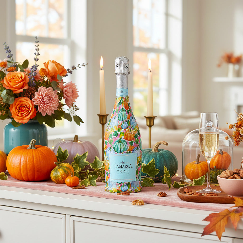 Beau Bottles Orange and Blue Pumpkins- Prosecco Collection
