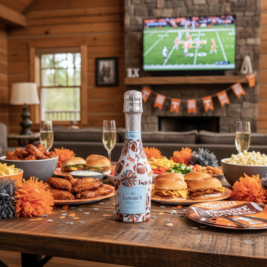 Beau Bottles Orange and Grey Game Day - MINI Prosecco Collection - Set of 6 (Wraps Only)