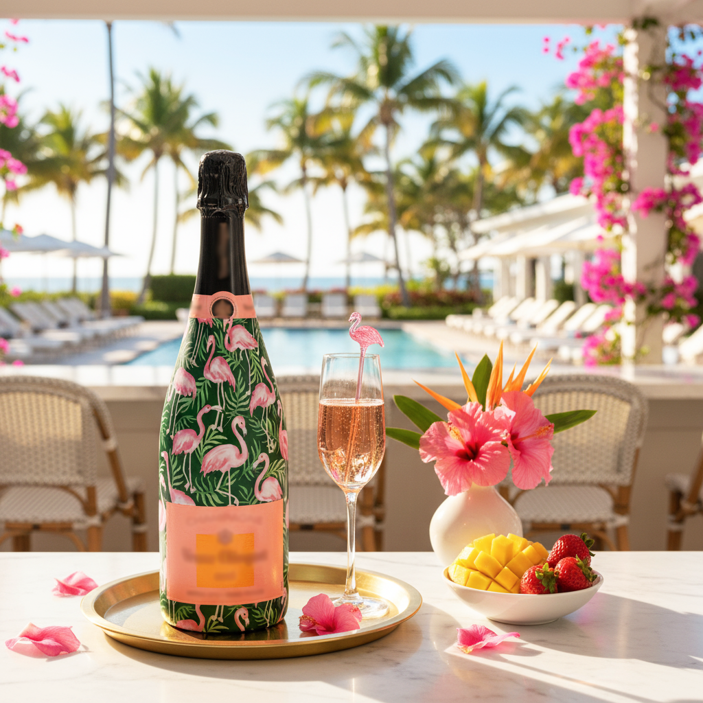 Beau Bottles Palm Flamingo Club- Champagne Collection
