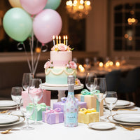 Thumbnail for LIMITED!!!   Beau Bottles Pastel Birthday Cakes & Presents - MINI Prosecco Collection - Set of 3 (Wraps Only)