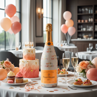 Thumbnail for Birthday in Pastels Champagne Bottle Wrap