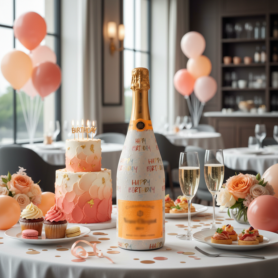 Beau Bottles Birthday in Pastels- Champagne Collection