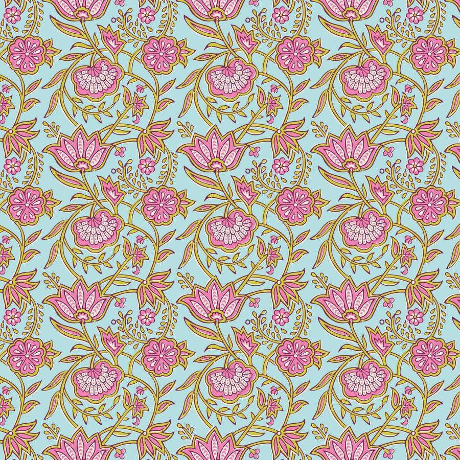 Pastel Spring Bloom Bottle Wrap on Champagne Bottle
