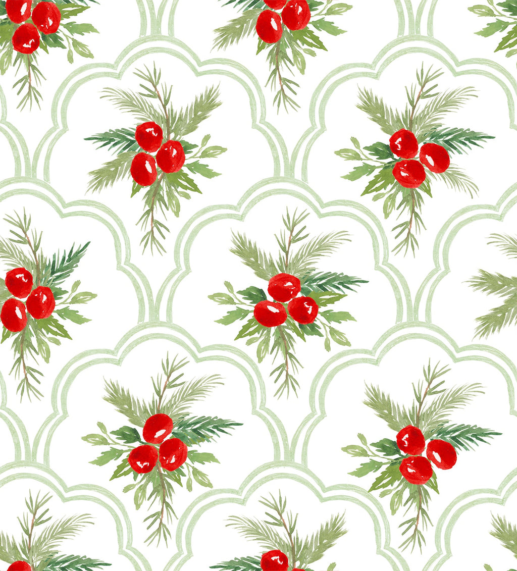Limited Edition Scalloped Christmas Berries Bottle Wrap on La Marca Prosecco