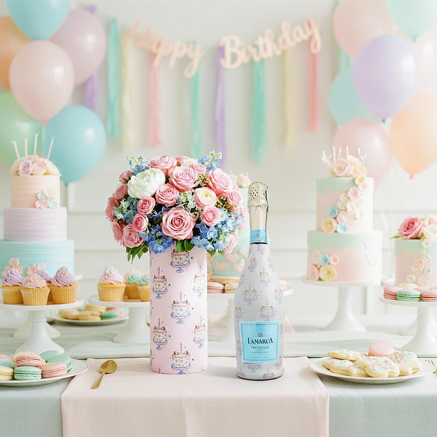 EVERVASE Wrap- Pink Birthday Cakes