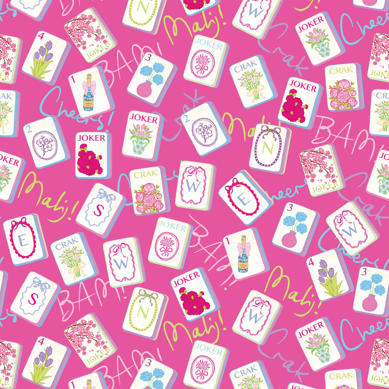 Pink Mahjong Mini Prosecco Wraps (Set of 3)