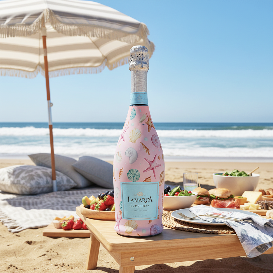 Beau Bottles Pink Seashells - Prosecco Collection
