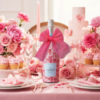 Thumbnail for Beau Bottles Hot Pink Tulle Bottle Bow