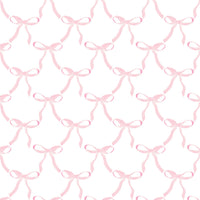 Thumbnail for Grandmillenial Pink Bows Bottle Wrap on Champagne Bottle