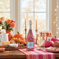 Thumbnail for Pink & Orange Pumpkins Prosecco Bottle Wrap
