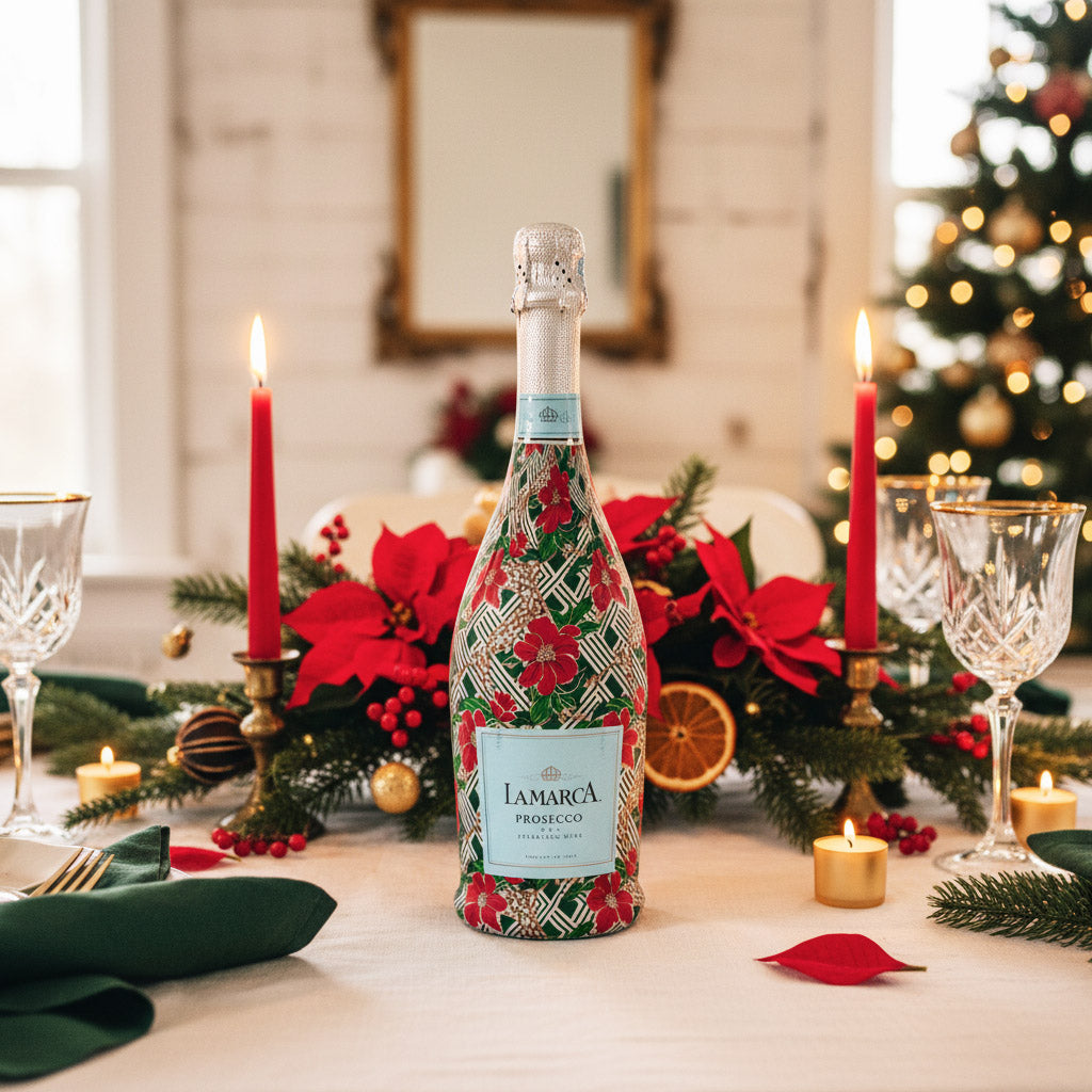 Beau Bottles Poinsettia Trellis - Prosecco Collection