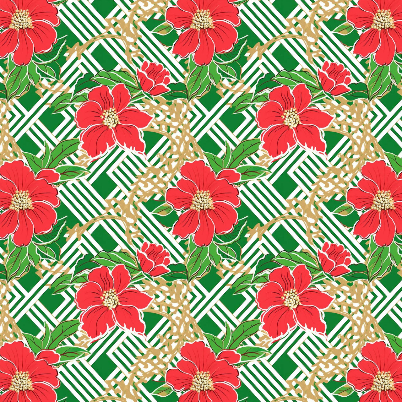 Poinsettia Trellis Bottle Wrap on La Marca Prosecco