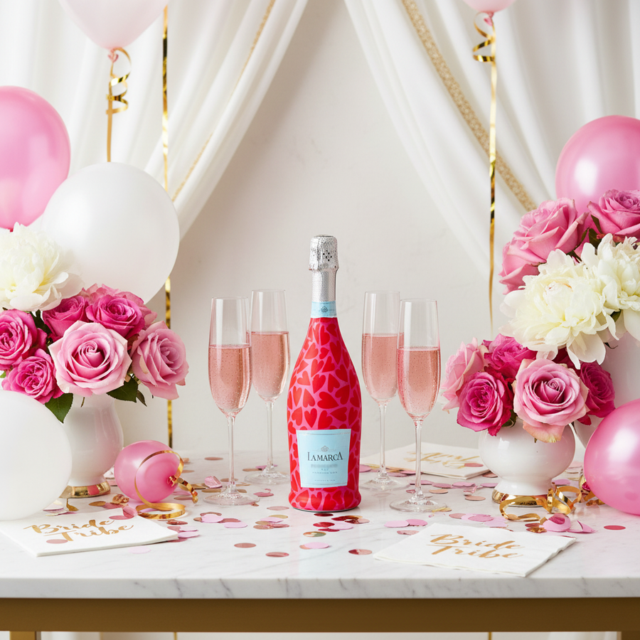 Pop Hearts Bottle Wrap on La Marca Prosecco