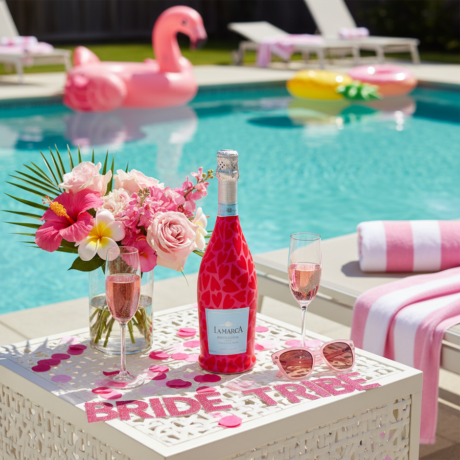 Pop Hearts Bottle Wrap on La Marca Prosecco