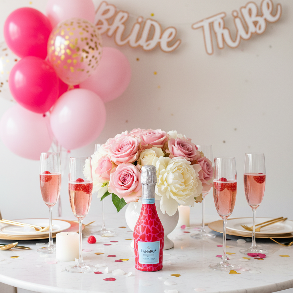Pop Hearts Mini Bottle Wrap Set on Mini La Marca Prosecco