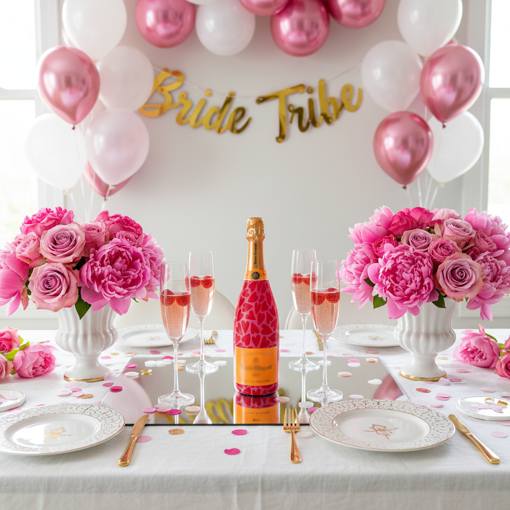 Pop Hearts Bottle Wrap on Champagne Bottle
