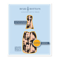 Thumbnail for Preppy Halloween Haunted House Bottle Wrap on Champagne Bottle