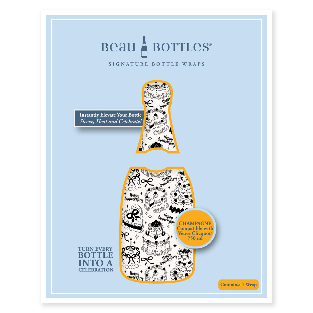 Beau Bottles Black and White Anniversary Party- Champagne Collection