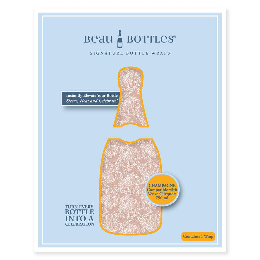 Beau Bottles Blush Lace Floral- Champagne Collection