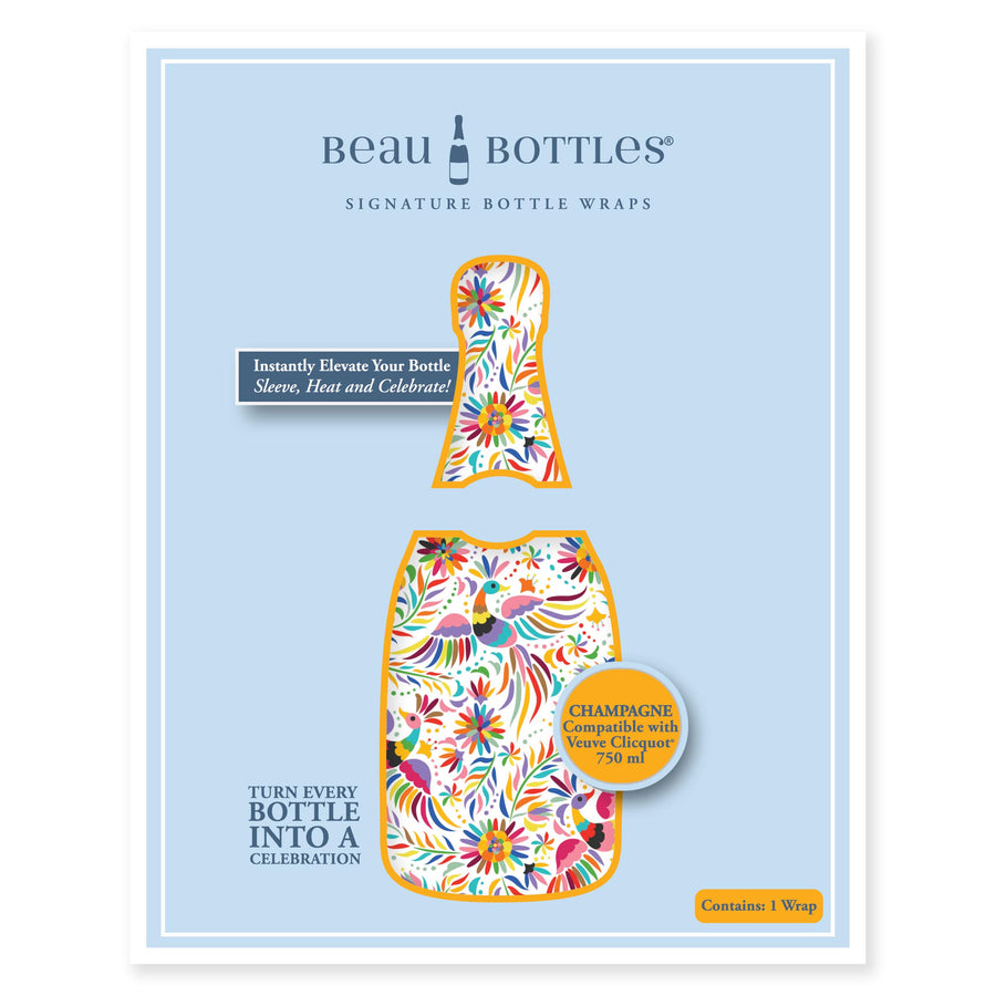 Beau Bottles Fiesta Otomi Floral- Champagne Collection