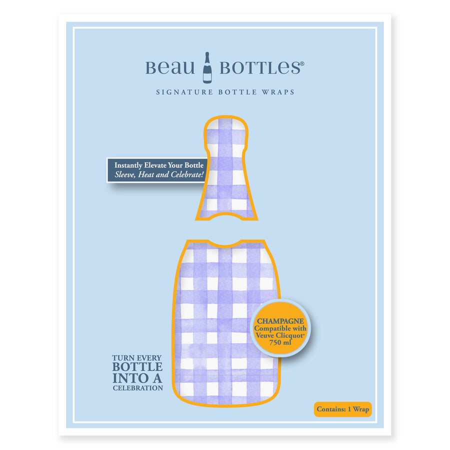 Beau Bottles Lavender Haze Picnic Gingham- Champagne Collection