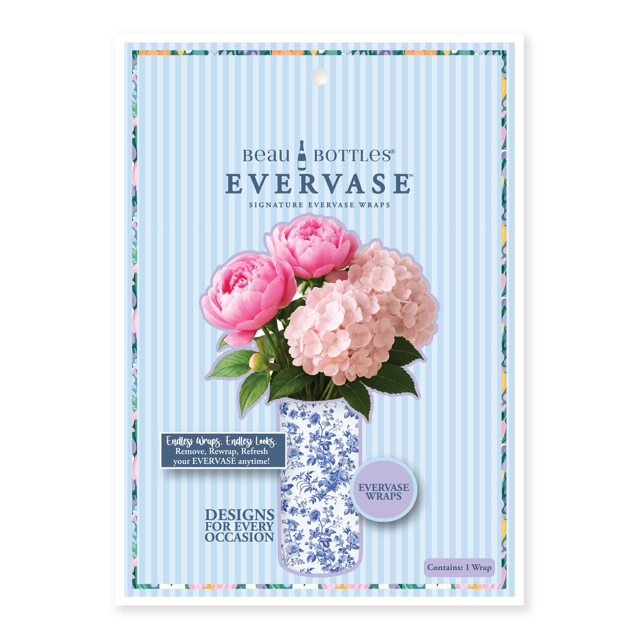 Blue Florals Designer Wrap on EVERVASE